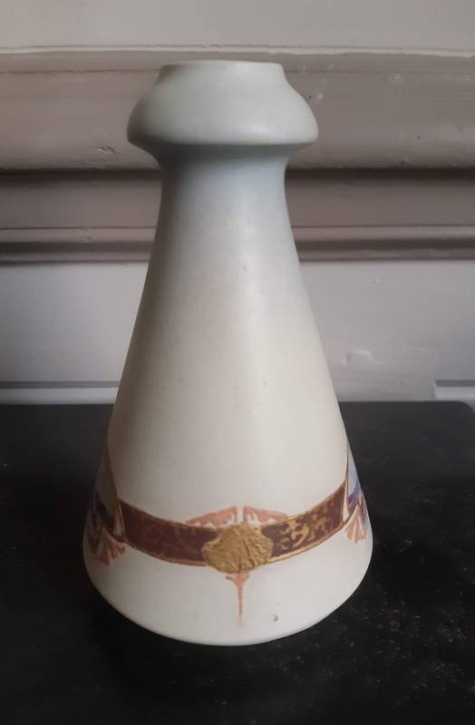 Enamelled Ceramic Vase Bacs Barol Cannes Golfe-juan With Maritime Landscape Decor Art Nouve-photo-3