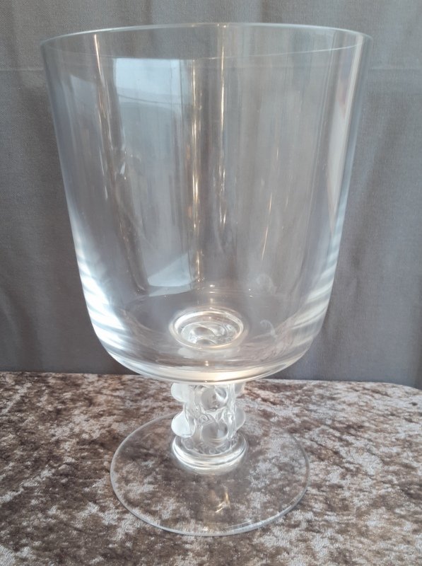 Lalique Bowl On Foot Vase-photo-4