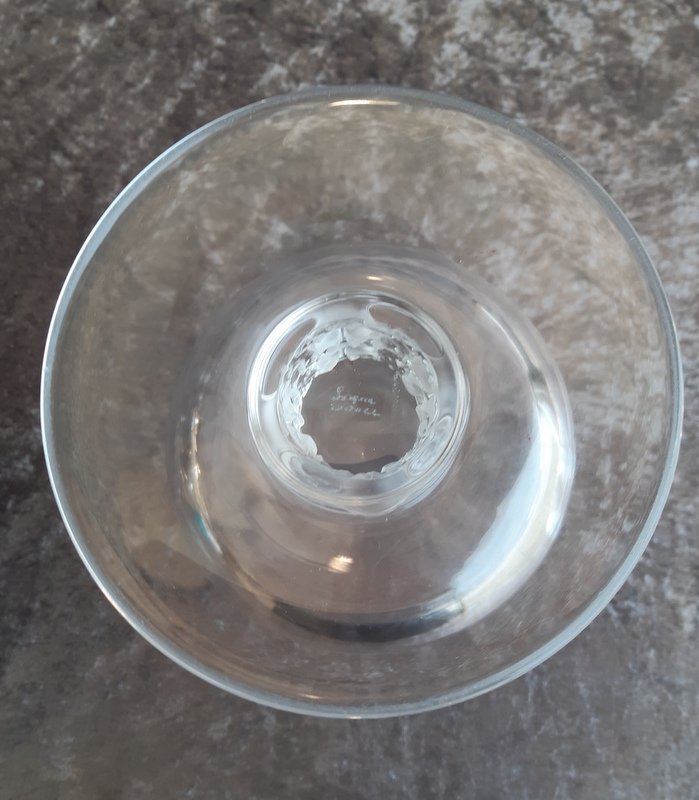 Lalique Coupe  sur pied  vase-photo-2