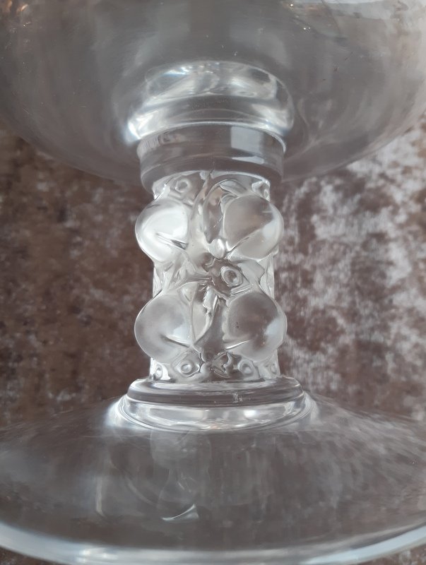 Lalique Bowl On Foot Vase