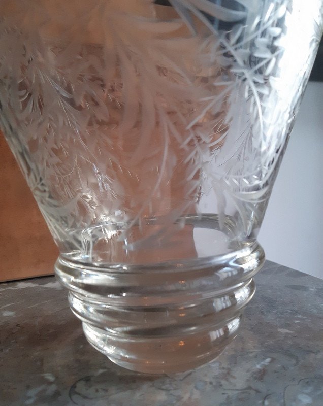 Vase Signed Robert Engraved On The Wheel And Titled Art Deco Around 1930-photo-3