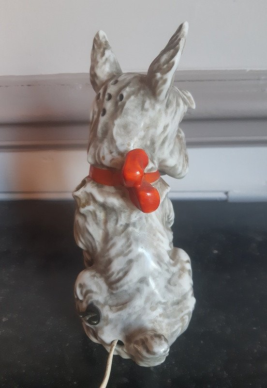 Scottish Scottish Terrier Porcelain Red Bow Dog Night Light-photo-3