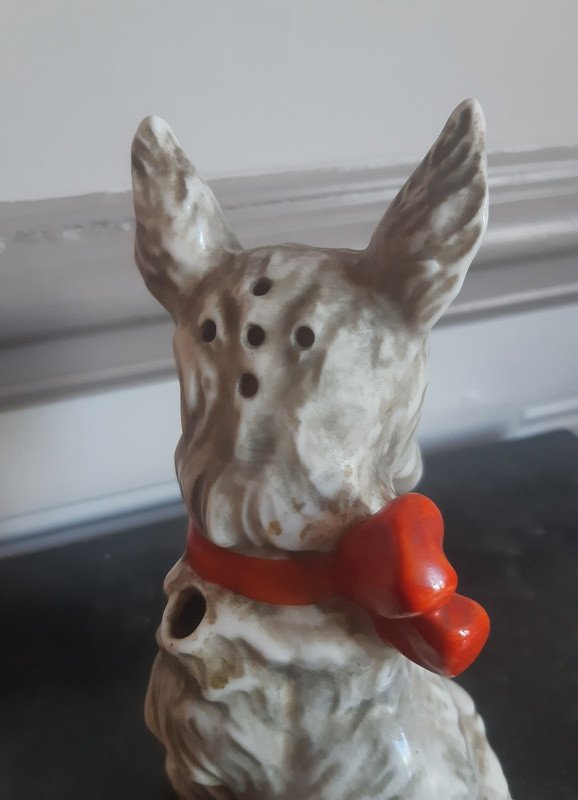 Scottish Scottish Terrier Porcelain Red Bow Dog Night Light-photo-4