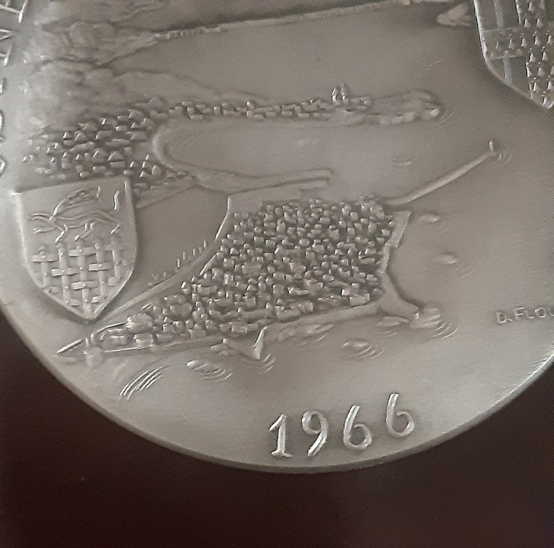 Medal Tidal Plant Barrage De La Rance 1966 Silver Bronze Flourat Between Saint Malo And Dinard Brittany-photo-2