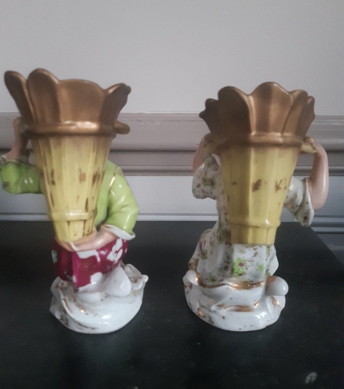 Rare Pair Of Paris Porcelain Statuettes With Chinese Decor In The Taste Of Jacob Petit-photo-5