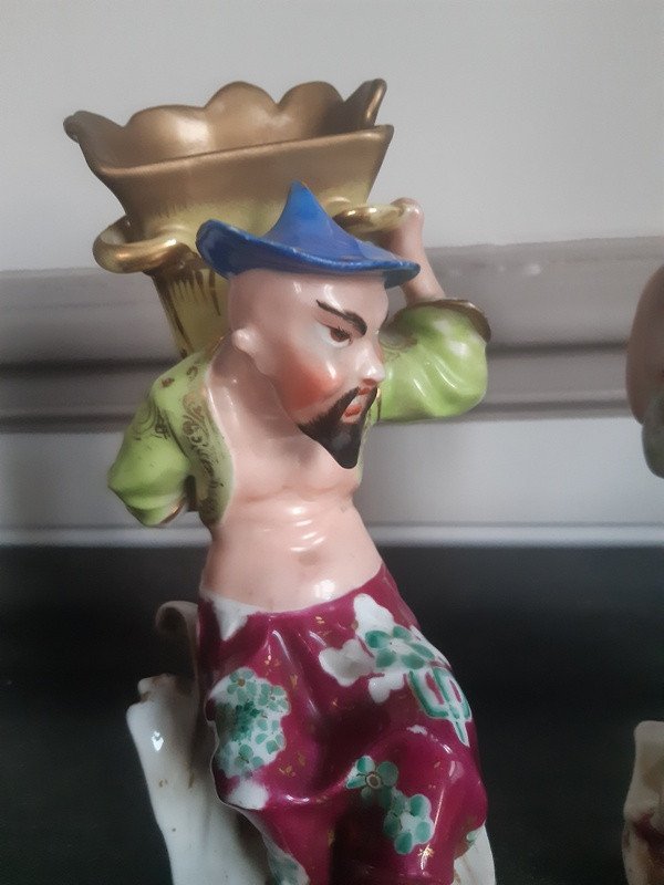 Rare Pair Of Paris Porcelain Statuettes With Chinese Decor In The Taste Of Jacob Petit-photo-7