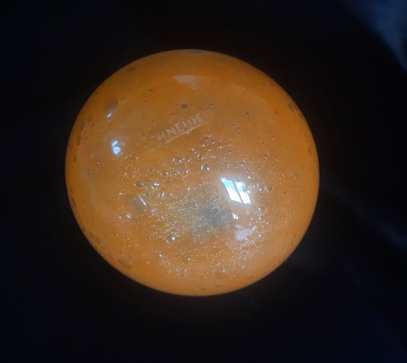 Charles Schneider (1881-1953) Pichet En Verre Bullé Rare en bullé couleur Orange Dégradée Incolore Vers  1920-1926-photo-4