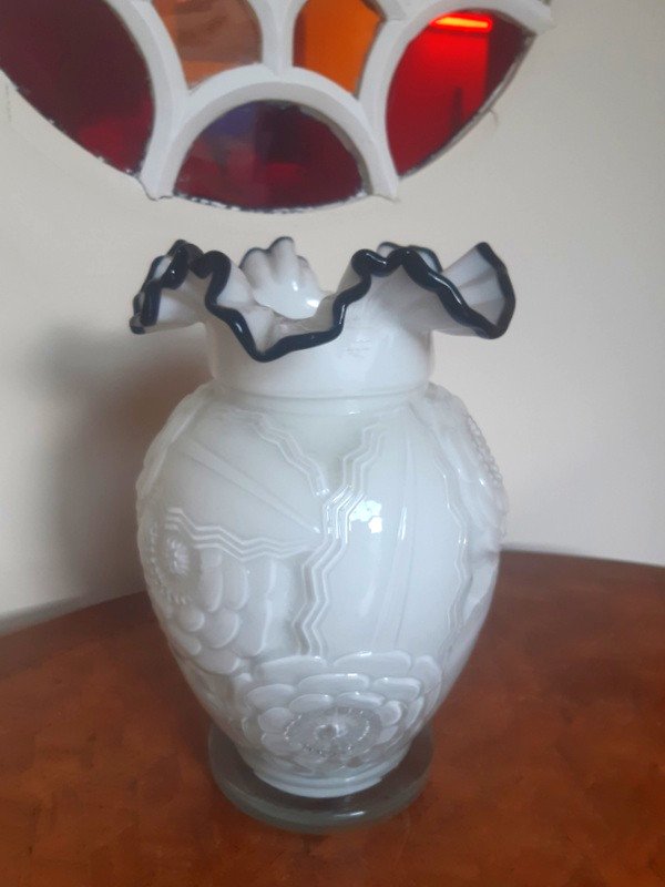 Large Vase With Geometric Patterns Dlg By Pierre d'Avesn Art Deco 1930-photo-1