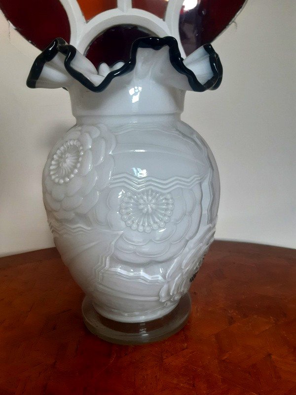 Large Vase With Geometric Patterns Dlg By Pierre d'Avesn Art Deco 1930