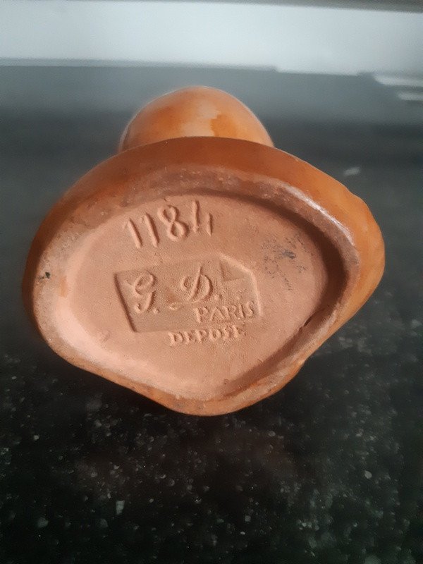 Terracotta Pincushion For Baby Head Sewing By Georges Dreyfus Paris-photo-4