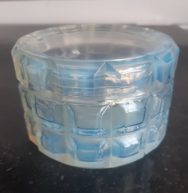 Modernist Art Deco Verlys Opalescent Glass Box 1930s-photo-3
