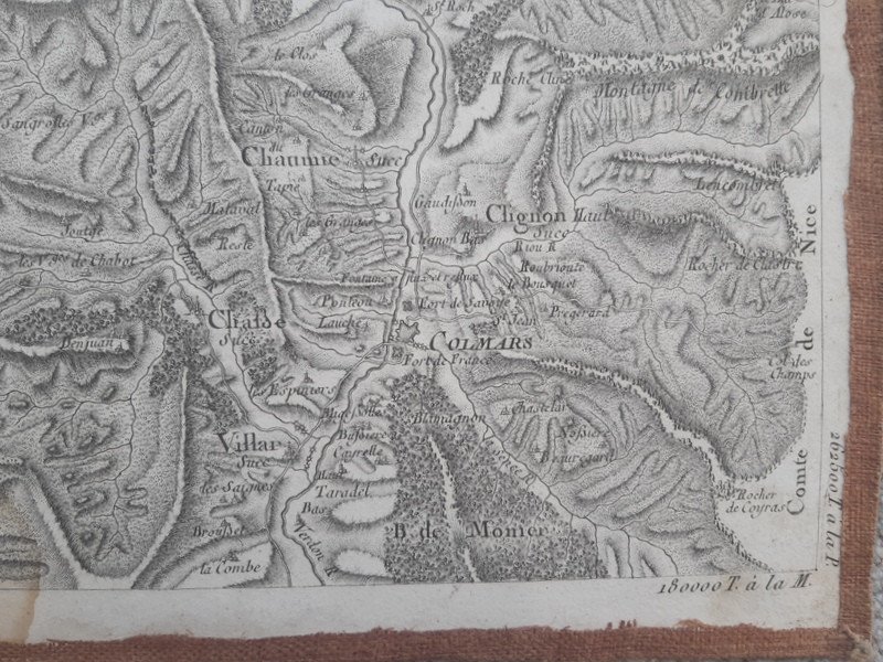 Carte De Cassini Des Alpes Du Sud Feuillet 152 Provence Sisteron Barcelonnette Début XIXème Siècle-photo-3