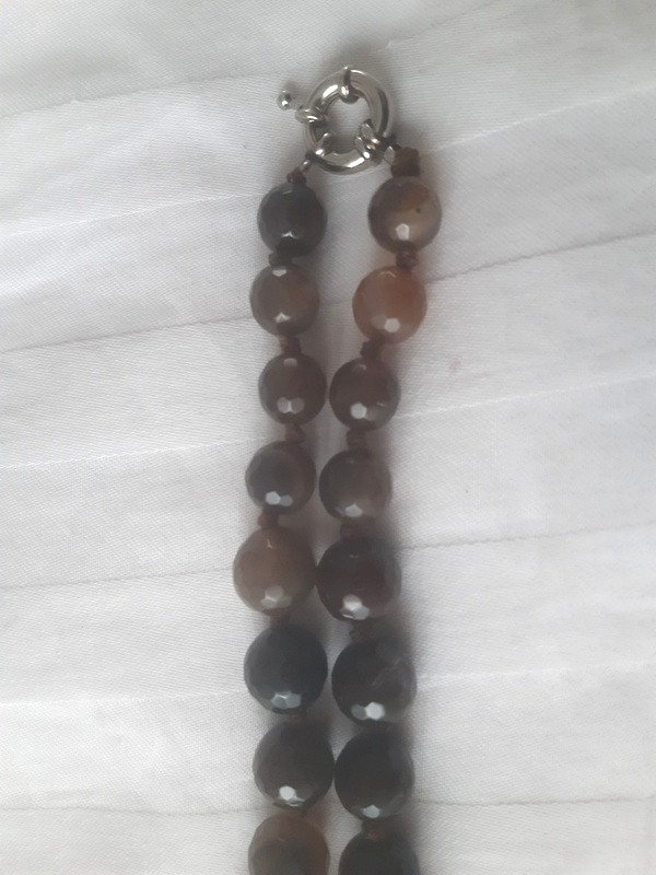 Agate Faceted Bead Necklace-photo-1