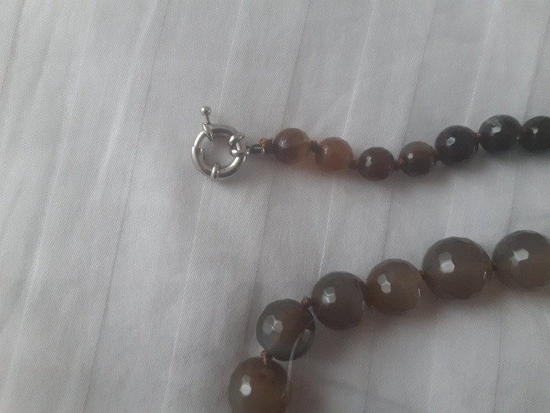 Agate Faceted Bead Necklace-photo-4