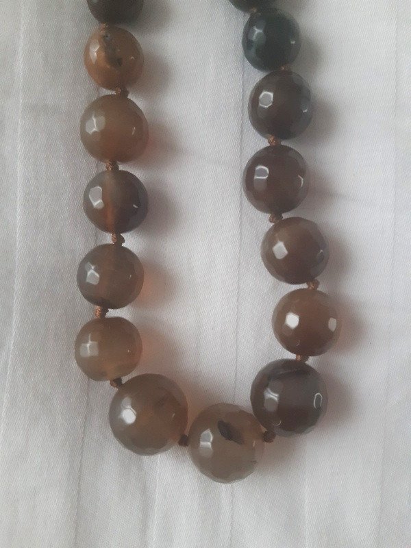 Agate Faceted Bead Necklace-photo-6