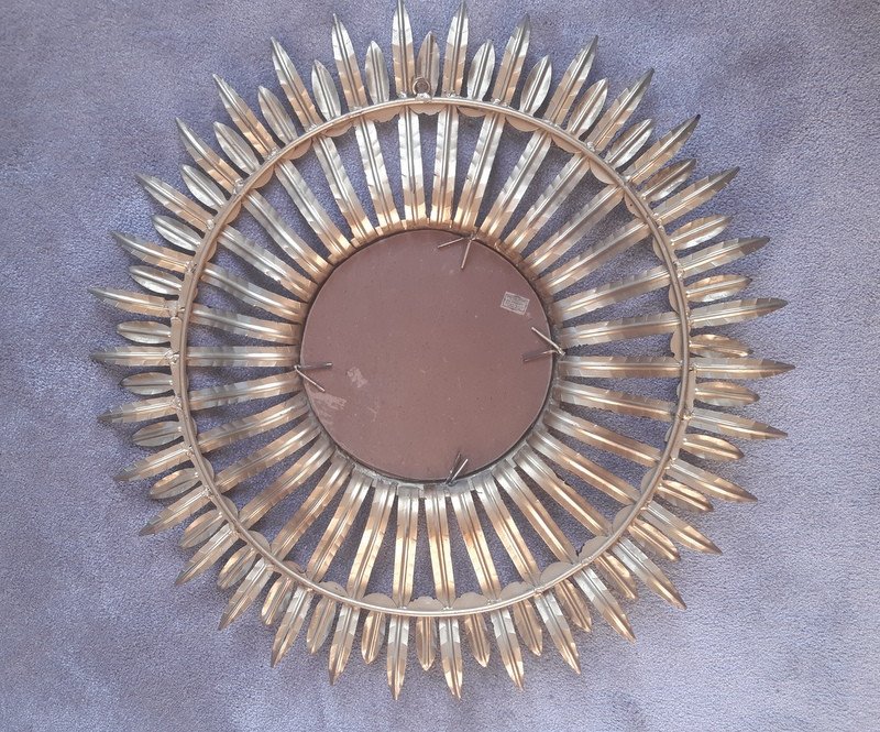 Magnifique Miroir Soleil Rayonnant Maison Ed. Imbert &agrave; Versailles Anciennement Fisanne Blot era Chaty-photo-4