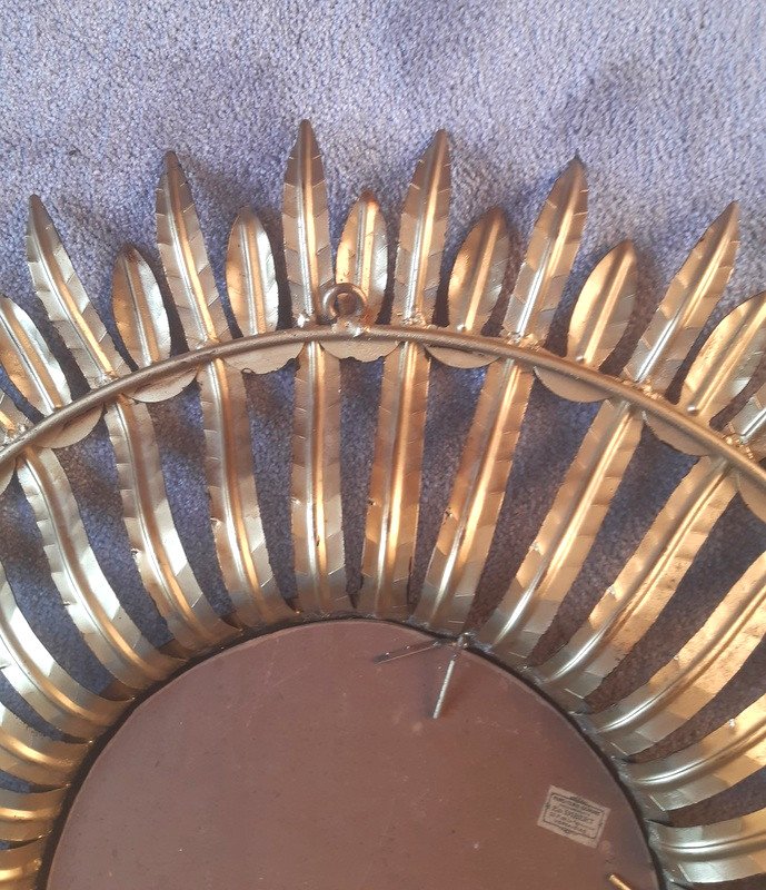 Magnifique Miroir Soleil Rayonnant Maison Ed. Imbert &agrave; Versailles Anciennement Fisanne Blot era Chaty-photo-4
