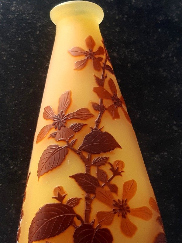 Gallé Art Nouveau Ranunculus Vase-photo-4