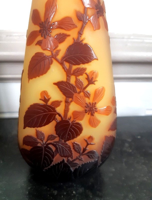 Gallé Art Nouveau Ranunculus Vase-photo-2