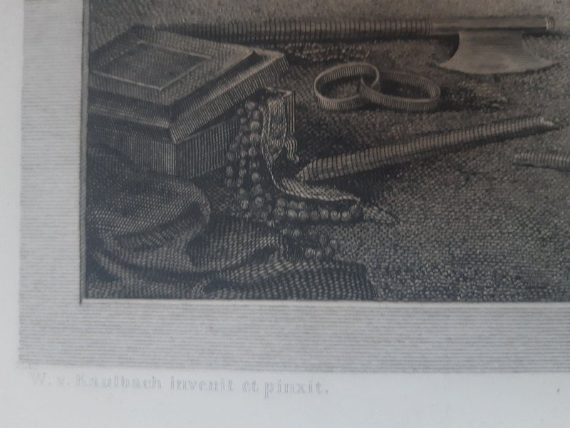La Destruction De Jérusalem Par Titus d'après un tableau de Wilhem von Kaulbach (1805- 1874) Imprimeur Goupil et Cie Gravure  XIXème Siècle-photo-7
