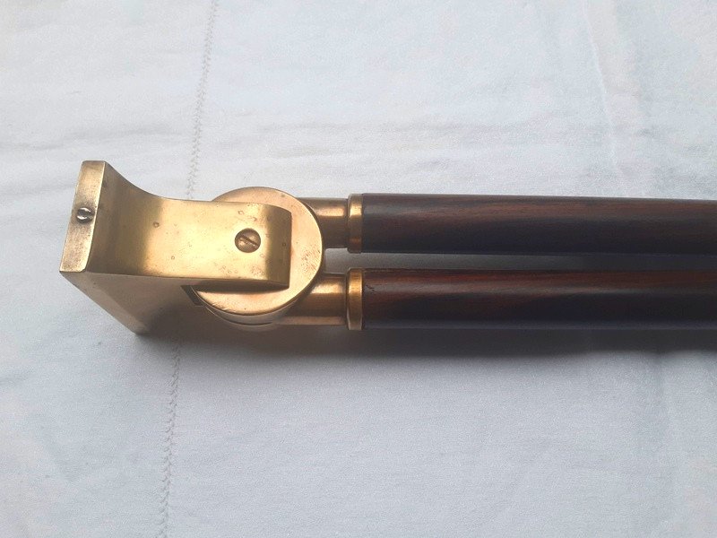Rare Yacht Liner Towel Rack In Bronze And Rosewood From Rio Art Deco Period Circa 1925 - 1930-photo-2
