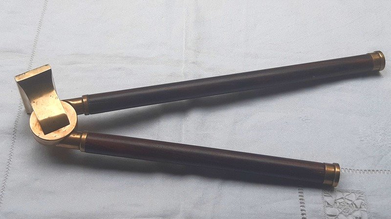 Rare Yacht Liner Towel Rack In Bronze And Rosewood From Rio Art Deco Period Circa 1925 - 1930-photo-3