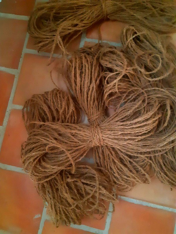 Wonderful Hemp Twine From An Old Olive Press Provence XIXth Century-photo-3