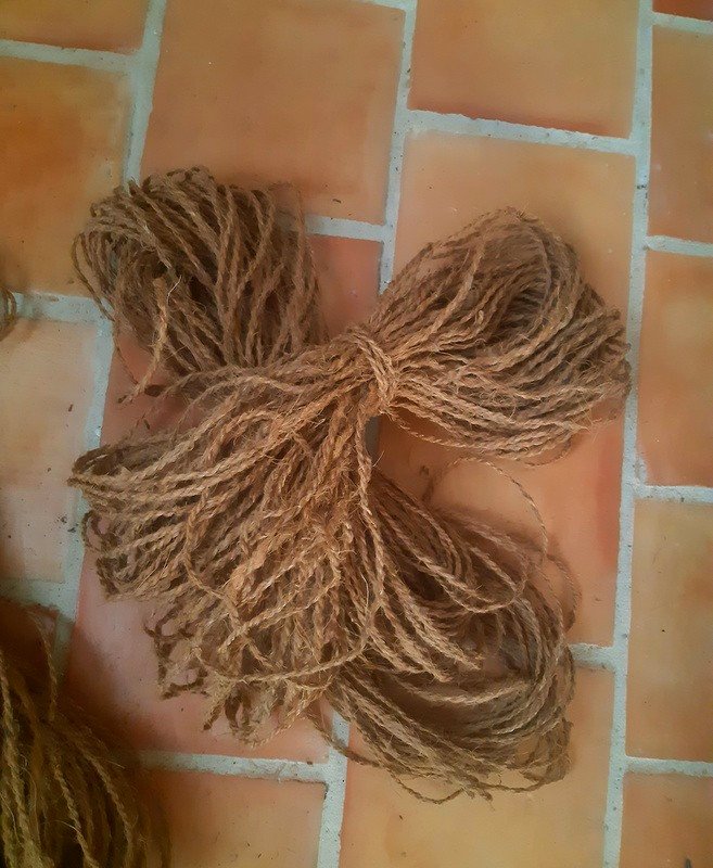 Wonderful Hemp Twine From An Old Olive Press Provence XIXth Century-photo-1