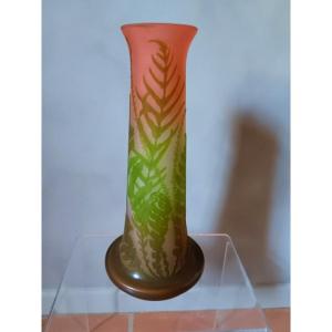 Art Nouveau Gallé Vase With Ferns