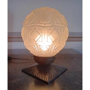 Superbe Lampe Boule Veilleuse d' époque Art Déco Vers 1930
