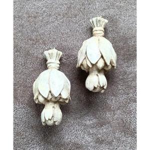 Paire d'Ornements d'Ameublement En Forme De Grenade Décoration d'Embrases d'Embrasses ( 2 )
