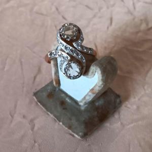 Ravissante Bague Toi Et Moi En Or 18 carats Et Diamants