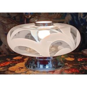 Toni Zuccheri (1936 - 2008) Imposante Lampe En Verre Soufflé Venini Murano Mazzega
