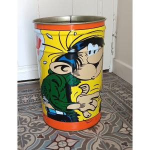 Corbeille à papiers Gaston Lagaffe et son chat Franquin
