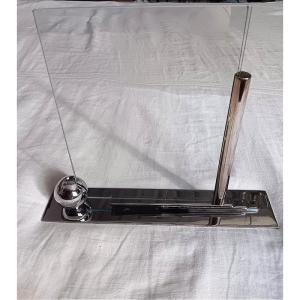 Cadre double porte photo Moderniste Art déco en bronze chromé vers 1930 (2)
