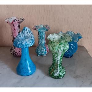A Beautiful Set Of Vases From Clichy, Produced By Legras (2)