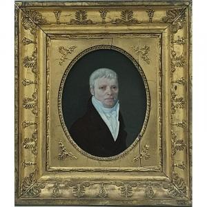 Jean Pierre Frédéric Barrois (Paris 1786 – Meaux 1841) Portrait Miniature d'Un Notable Daté 1817 époque restauration