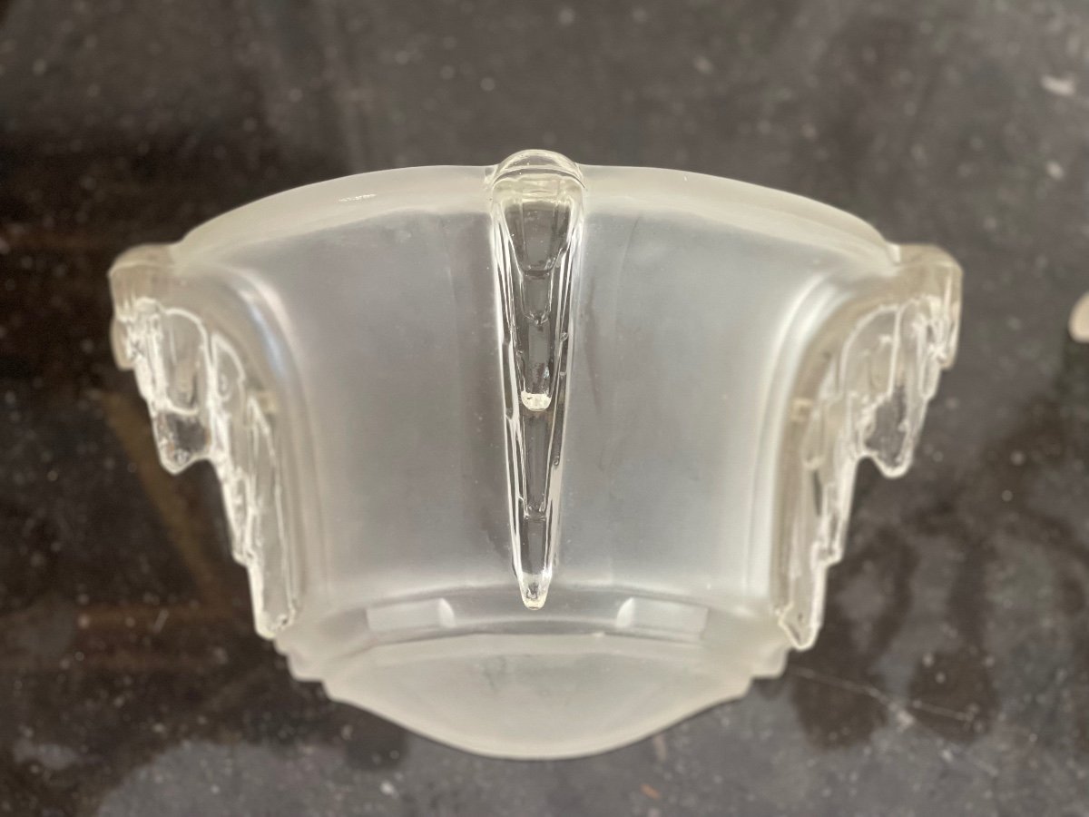 Suite De Quatre Appliques En Verre -photo-1