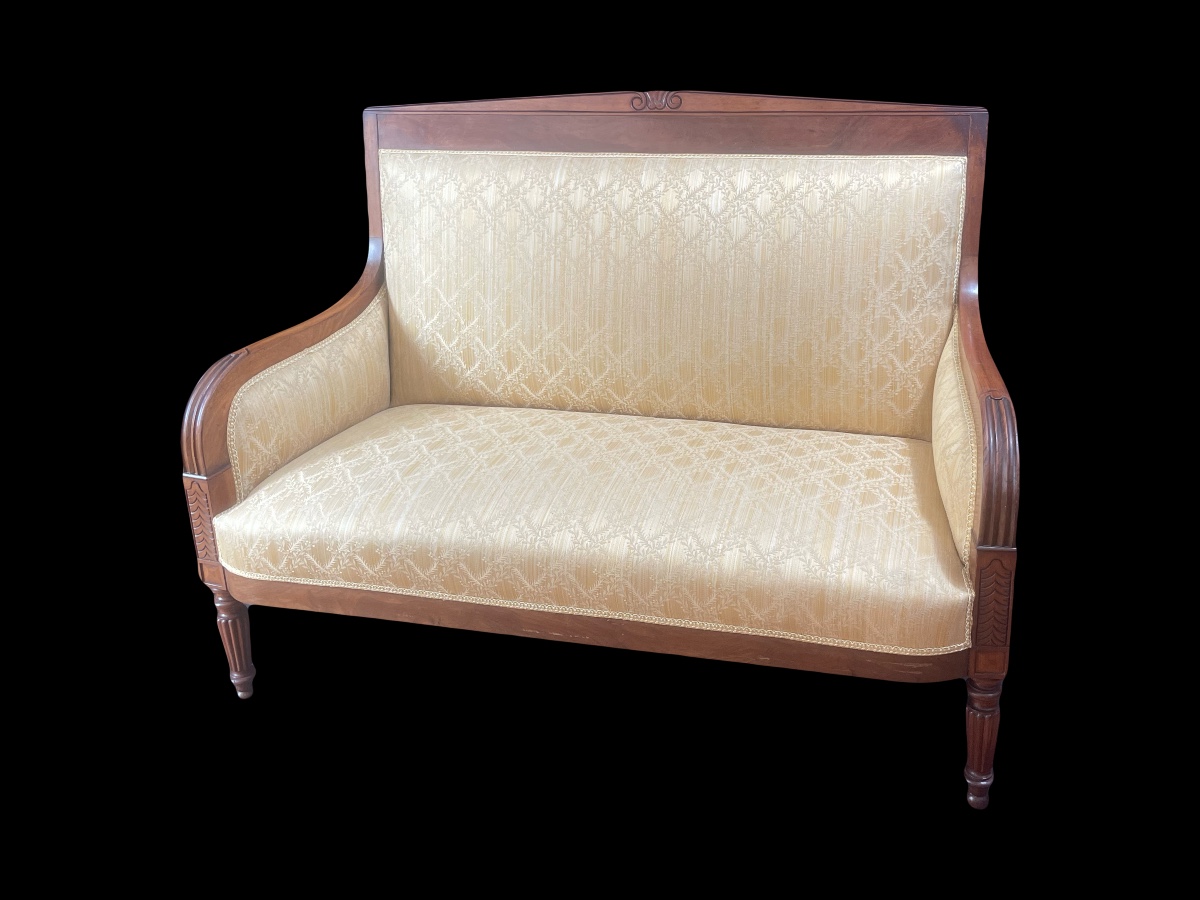 Banquette XIX ème de style directoire -photo-5