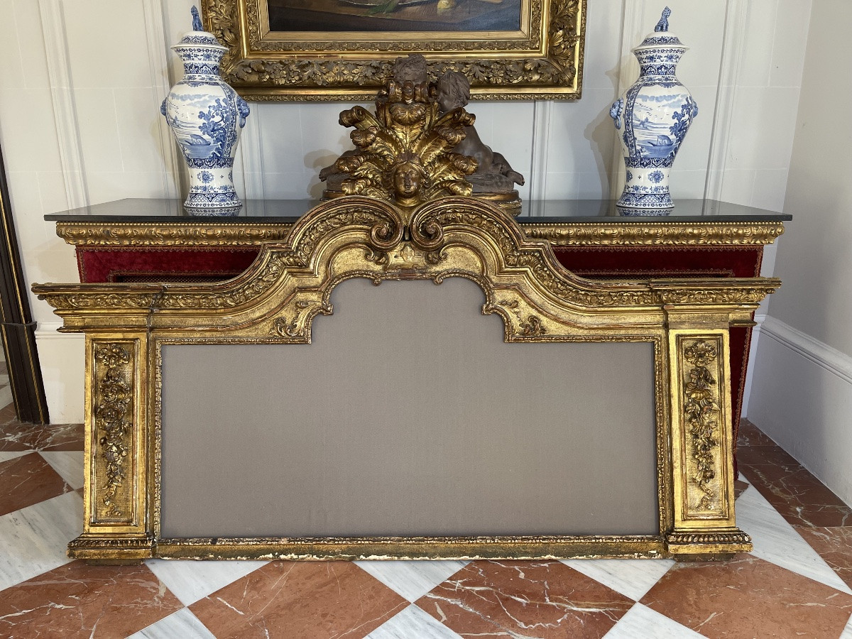 Important Napoleon III Style Headboard In Carved And Gilded Wood – 200 Cm – Circa 1850/1870-photo-6