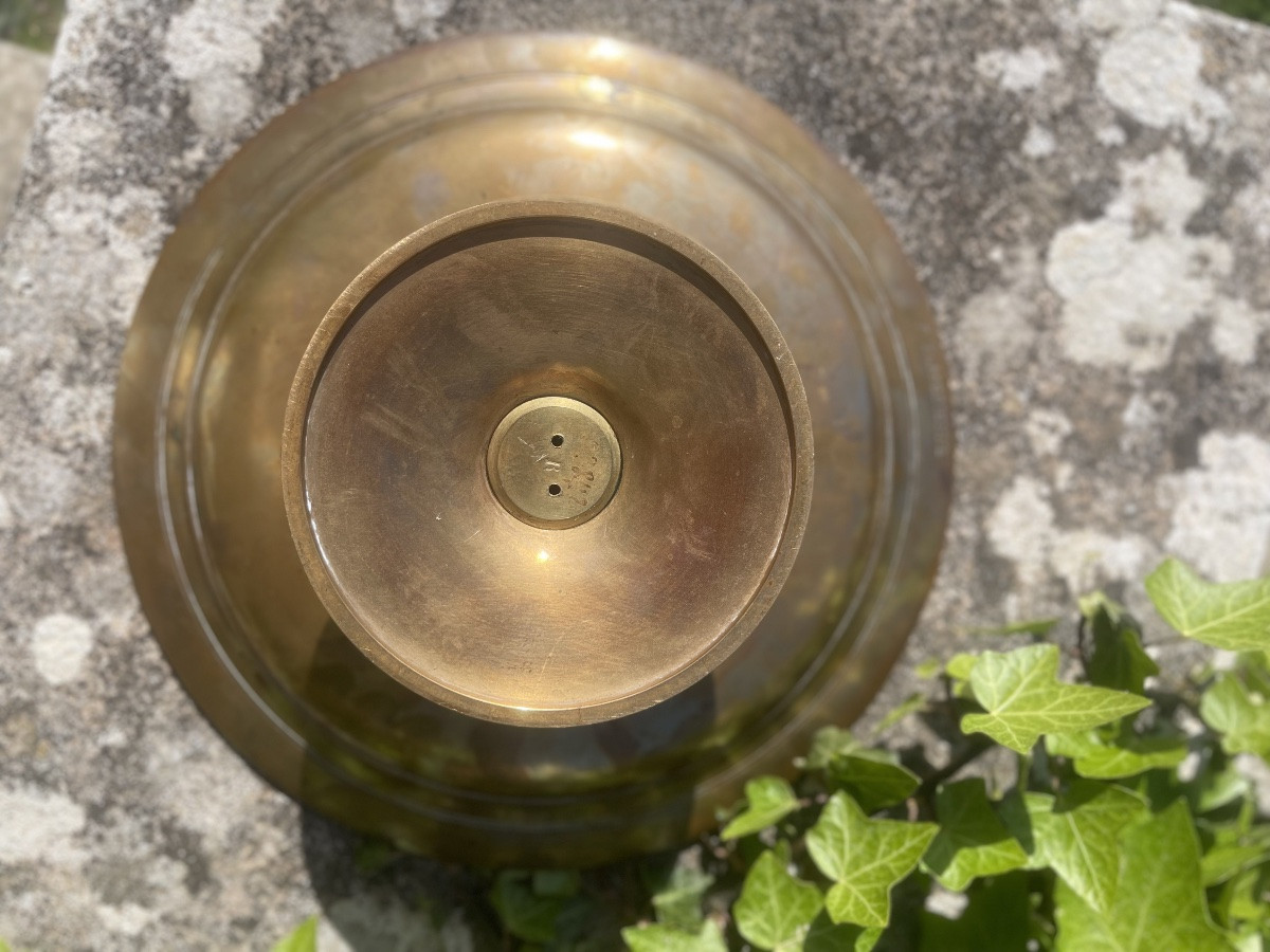 Coupe en bronze Barbedienne, décor allégorique antique. F. Levillain, datée 1879 , XIXe siècle-photo-7