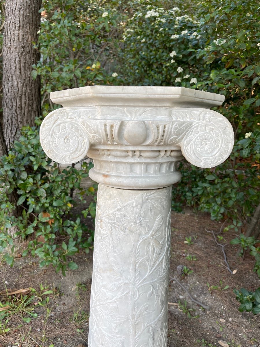 White Carrara Marble Column-photo-4