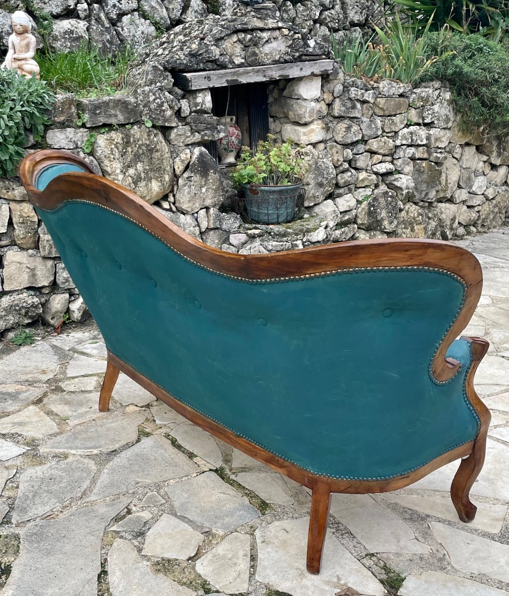 Banquette  2 places  de style Louis Philipe époque XIX Eme Siècle -photo-5