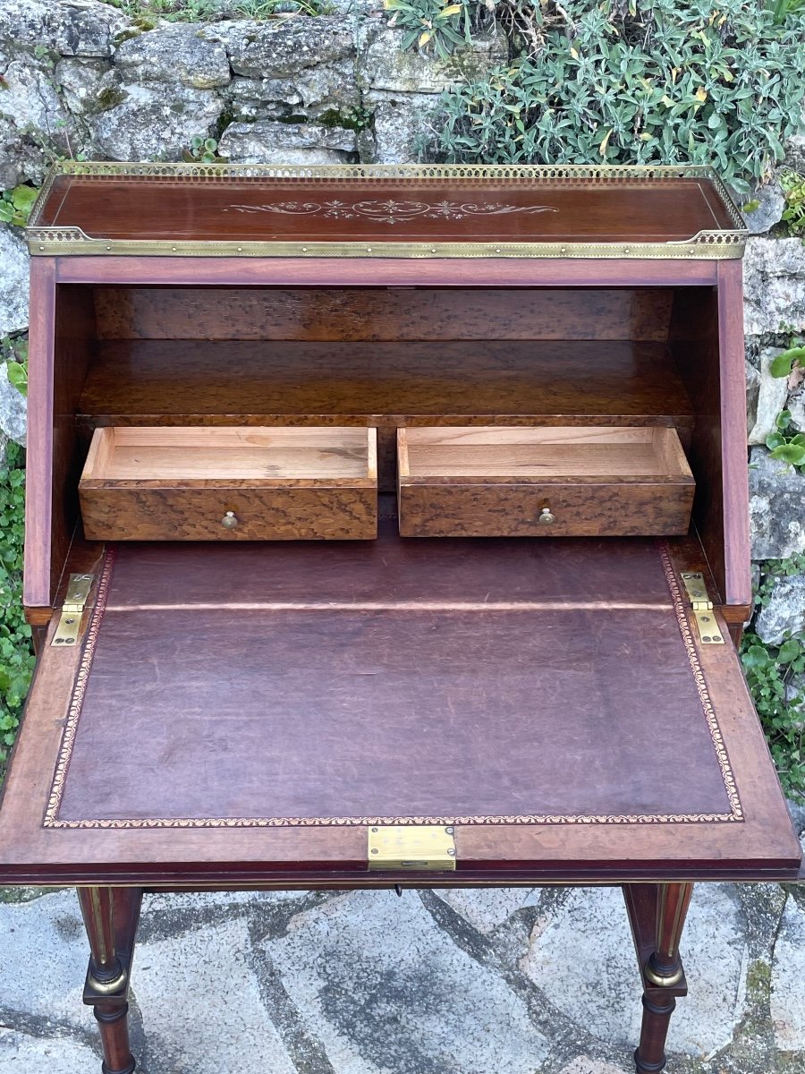 Lady's Secretary In Mahogany From Napoleon III Period 19th Century -photo-4