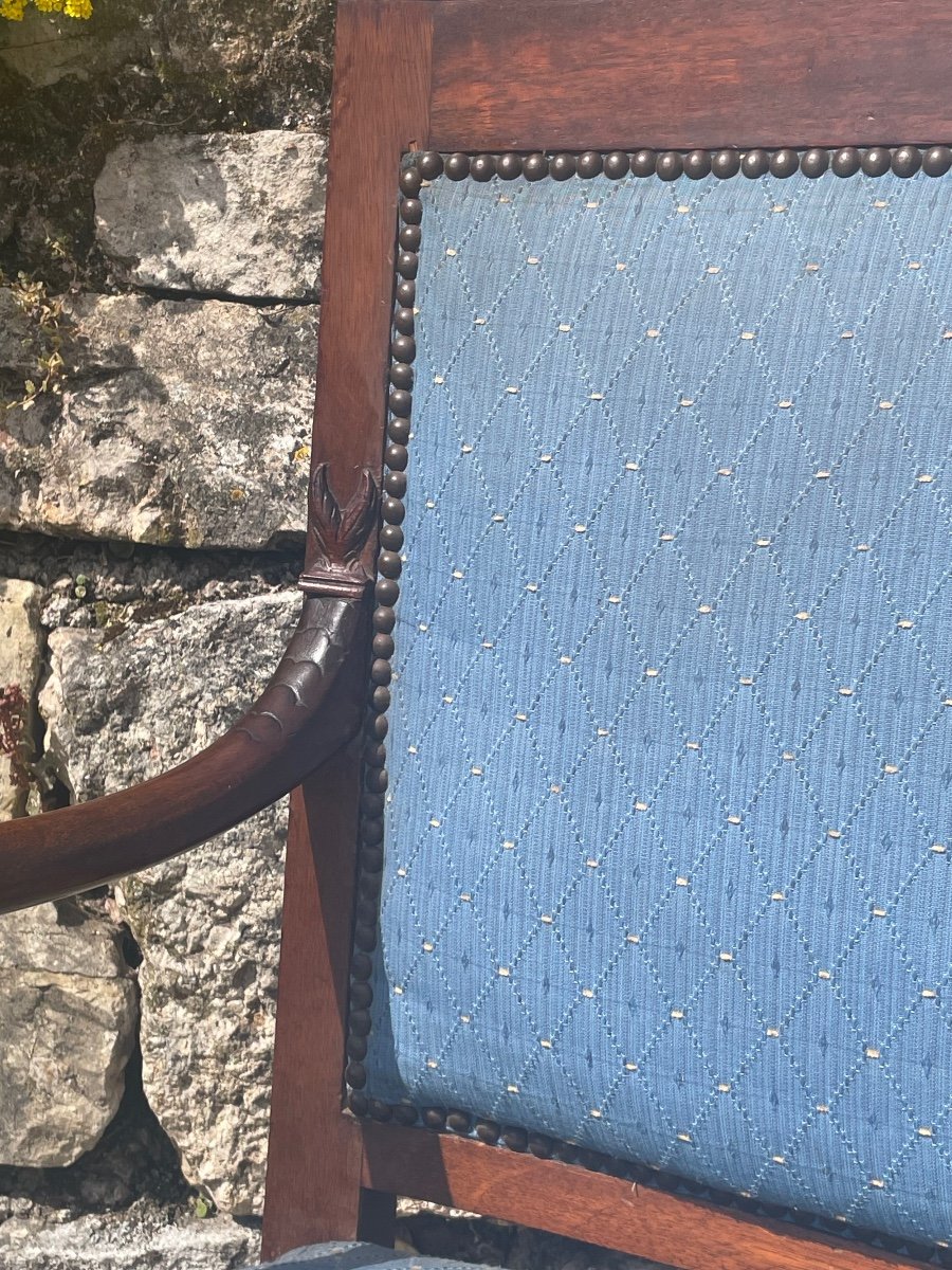 Pair Of Empire Period Dolphin Armchairs -photo-3