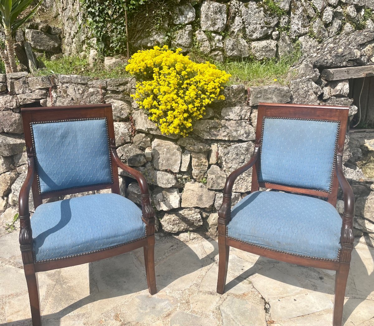 Pair Of Empire Period Dolphin Armchairs 
