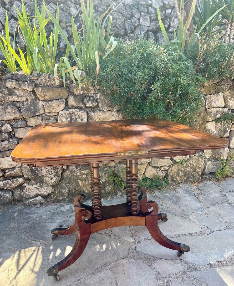 Petite Table Ou Console En Acajou D’epoque Regency-photo-3