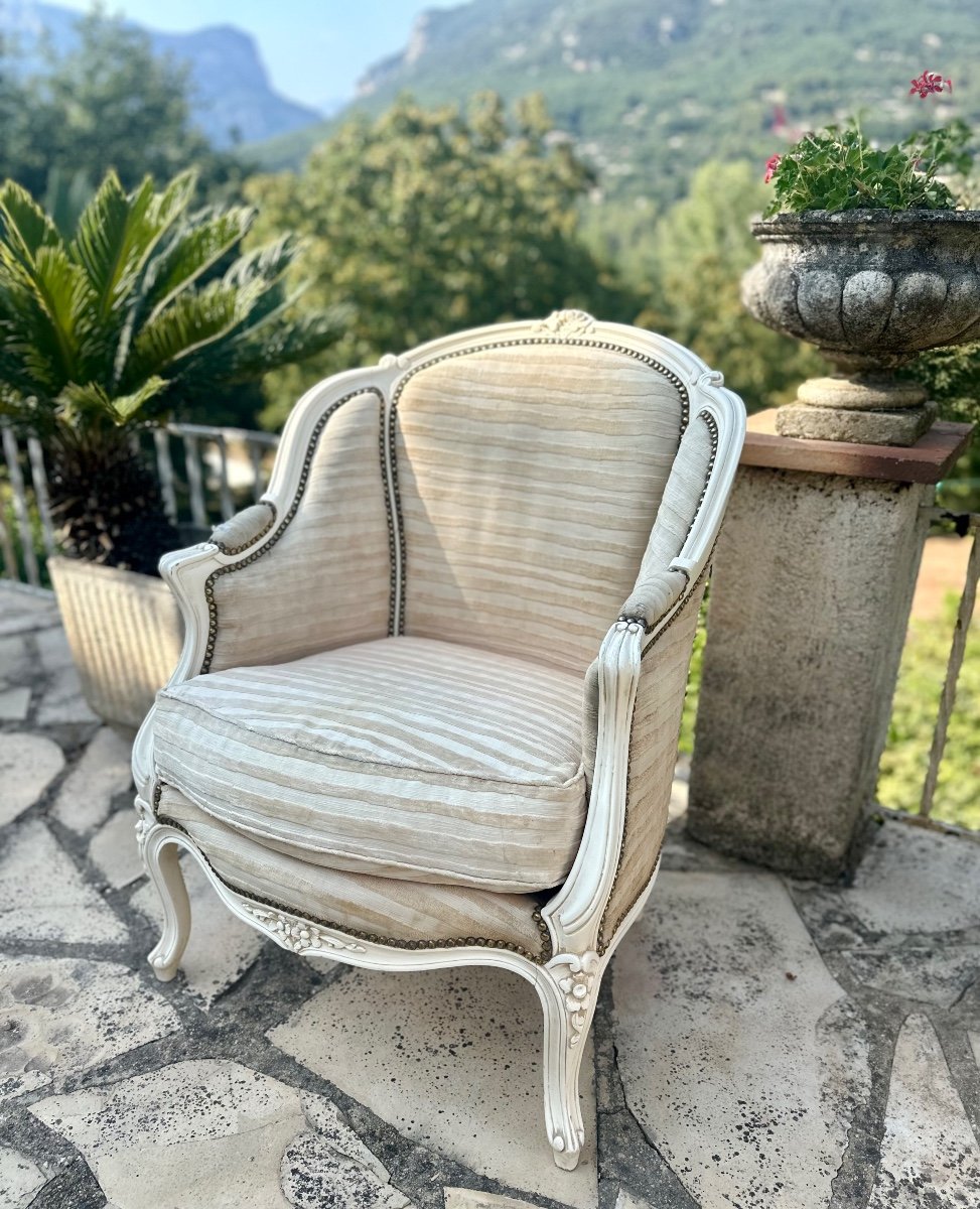  Petite Bergère De Style Louis XV D’époque XX Eme Siecle -photo-3