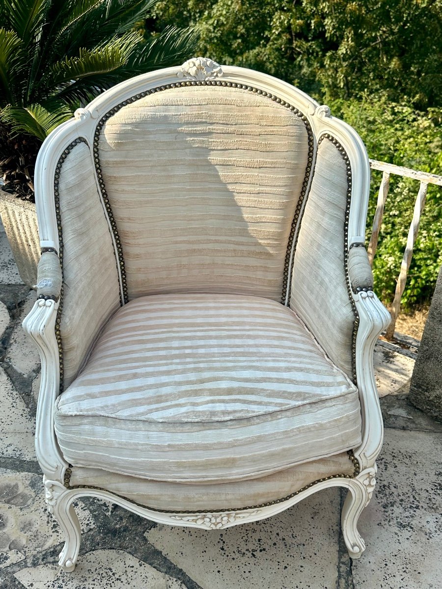  Petite Bergère De Style Louis XV D’époque XX Eme Siecle -photo-3