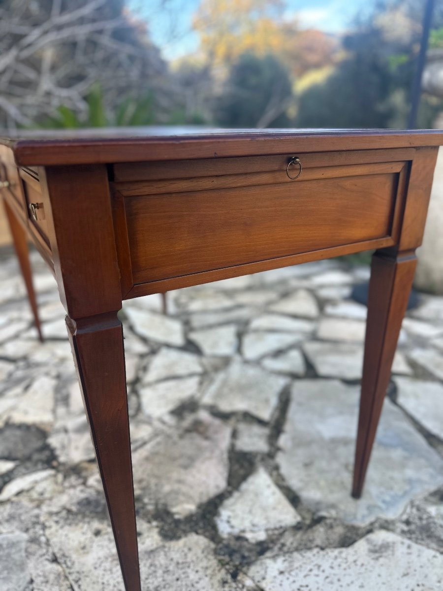 Louis XVI Style Mahogany Desk, 20th Century -photo-3